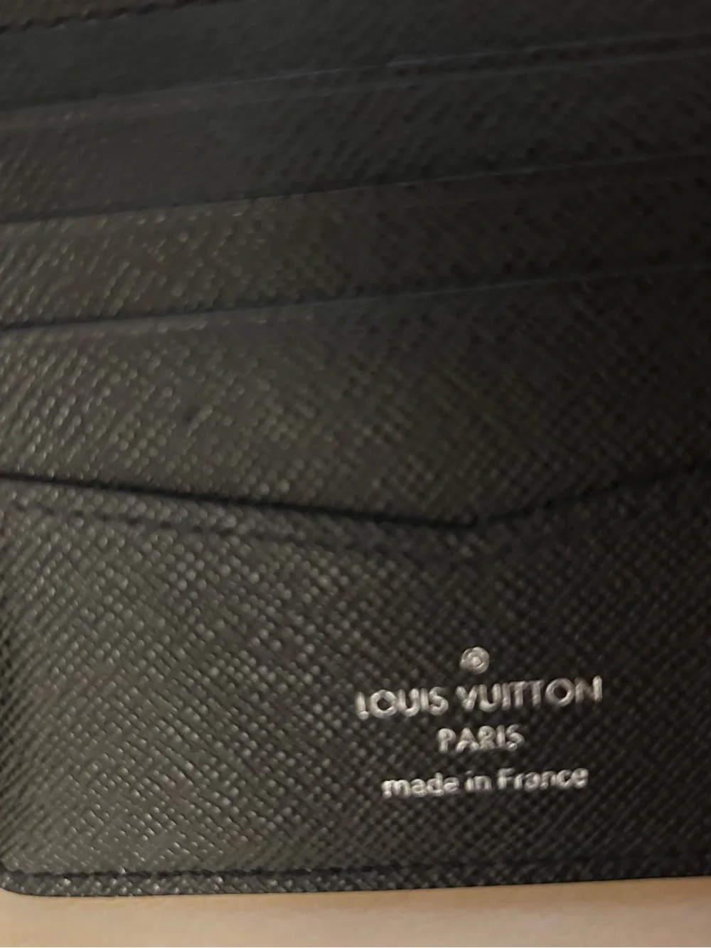 Louis Vuitton  Black Epi Leather  slim men’s Wallet new in box